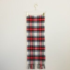 Scottish Plaid Tartan Scarf Red Winter Muffler Fringe Shawl Wrap BERKSHIRE Adult